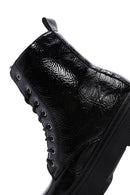 Women's Black Patent Leather Boots | Derimod Women's Black Patent Leather Boots | Derimod