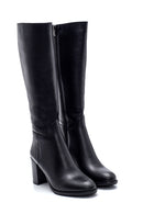 Women's Leather Zippered Heeled Boots | Derimod Women's Leather Zippered Heeled Boots | Derimod