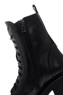 Women's Black Leather Heeled Boots | Derimod Women's Black Leather Heeled Boots | Derimod