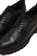 Men's Black Lace-Up Thick-Soled Leather Casual Shoe | Derimod Men's Black Lace-Up Thick-Soled Leather Casual Shoe | Derimod