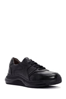Erkek Siyah Bağcıklı Deri Casual Sneaker | Derimod Erkek Siyah Bağcıklı Deri Casual Sneaker | Derimod