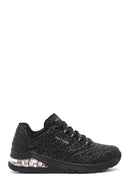Skechers Kadın Siyah Leopar Desenli Bağcıklı Sneaker | Derimod Skechers Kadın Siyah Leopar Desenli Bağcıklı Sneaker | Derimod