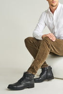 Soft Leather Zippered Men's Boots | Derimod Soft Leather Zippered Men's Boots | Derimod