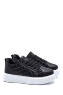 Kadın Siyah Kapitone Kalın Tabanlı Kapitone Sneaker | Derimod Kadın Siyah Kapitone Kalın Tabanlı Kapitone Sneaker | Derimod