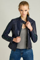 Victoria Women's Leather Jacket | Derimod Victoria Women's Leather Jacket | Derimod