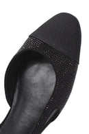 Women's Black Open Back Stoned Ballerinas | Derimod Women's Black Open Back Stoned Ballerinas | Derimod