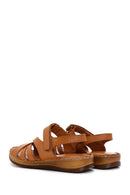 Kadın Taba Deri Comfort Sandalet | Derimod Kadın Taba Deri Comfort Sandalet | Derimod