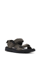 Geox Men's Green Xand 2s Fabric Sandals | Derimod Geox Men's Green Xand 2s Fabric Sandals | Derimod
