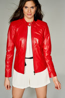 NORMA WOMEN'S LEATHER JACKET | Derimod NORMA WOMEN'S LEATHER JACKET | Derimod