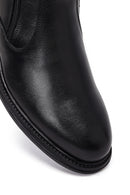 Male Black Double Zip Closure Leather Boots | Derimod Male Black Double Zip Closure Leather Boots | Derimod