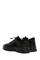 Erkek Siyah Bağcıklı Deri Sneaker | Derimod Erkek Siyah Bağcıklı Deri Sneaker | Derimod