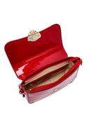 Women's Red Long Strap Patent Leather Crossbody Bag | Derimod Women's Red Long Strap Patent Leather Crossbody Bag | Derimod
