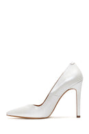 Women's White Leather Stiletto | Derimod Women's White Leather Stiletto | Derimod