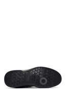 Men's Black Lace-Up Leather Casual Sneaker | Derimod Men's Black Lace-Up Leather Casual Sneaker | Derimod
