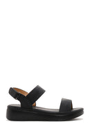 Women's Black Thick Sole Comfort Sandals | Derimod Women's Black Thick Sole Comfort Sandals | Derimod