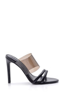 Women's Transparent Detailed Heeled Slippers | Derimod Women's Transparent Detailed Heeled Slippers | Derimod