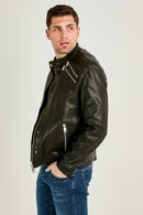 Westbrook Men's Leather Jacket | Derimod Westbrook Men's Leather Jacket | Derimod