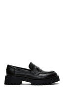 Women's Black Leather Masculine Loafer | Derimod Women's Black Leather Masculine Loafer | Derimod