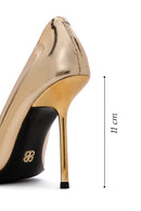 Women's Gold Heeled Patent Leather Stiletto | Derimod Women's Gold Heeled Patent Leather Stiletto | Derimod