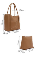 Women's Tan Patterned Shoulder Bag | Derimod Women's Tan Patterned Shoulder Bag | Derimod