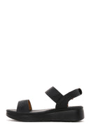 Women's Black Thick Sole Comfort Sandals | Derimod Women's Black Thick Sole Comfort Sandals | Derimod