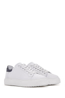 Erkek Beyaz Bağcıklı Deri Sneaker | Derimod Erkek Beyaz Bağcıklı Deri Sneaker | Derimod