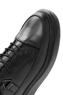 Erkek Siyah Bağcıklı Deri Sneaker | Derimod Erkek Siyah Bağcıklı Deri Sneaker | Derimod
