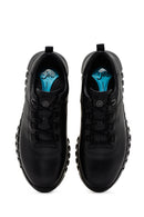 Erkek Siyah Bağcıklı Deri Sneaker | Derimod Erkek Siyah Bağcıklı Deri Sneaker | Derimod