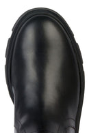 Geox Women's Black Vilde Zippered Leather Boots | Derimod Geox Women's Black Vilde Zippered Leather Boots | Derimod