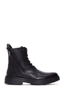 Men's Black Leather Zippered Casual Boots | Derimod Men's Black Leather Zippered Casual Boots | Derimod