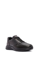 Erkek Siyah Bağcıklı Deri Casual Sneaker | Derimod Erkek Siyah Bağcıklı Deri Casual Sneaker | Derimod