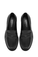 Women's Black Leather Masculine Loafer | Derimod Women's Black Leather Masculine Loafer | Derimod