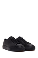 Erkek Siyah Bağcıklı Deri Sneaker | Derimod Erkek Siyah Bağcıklı Deri Sneaker | Derimod