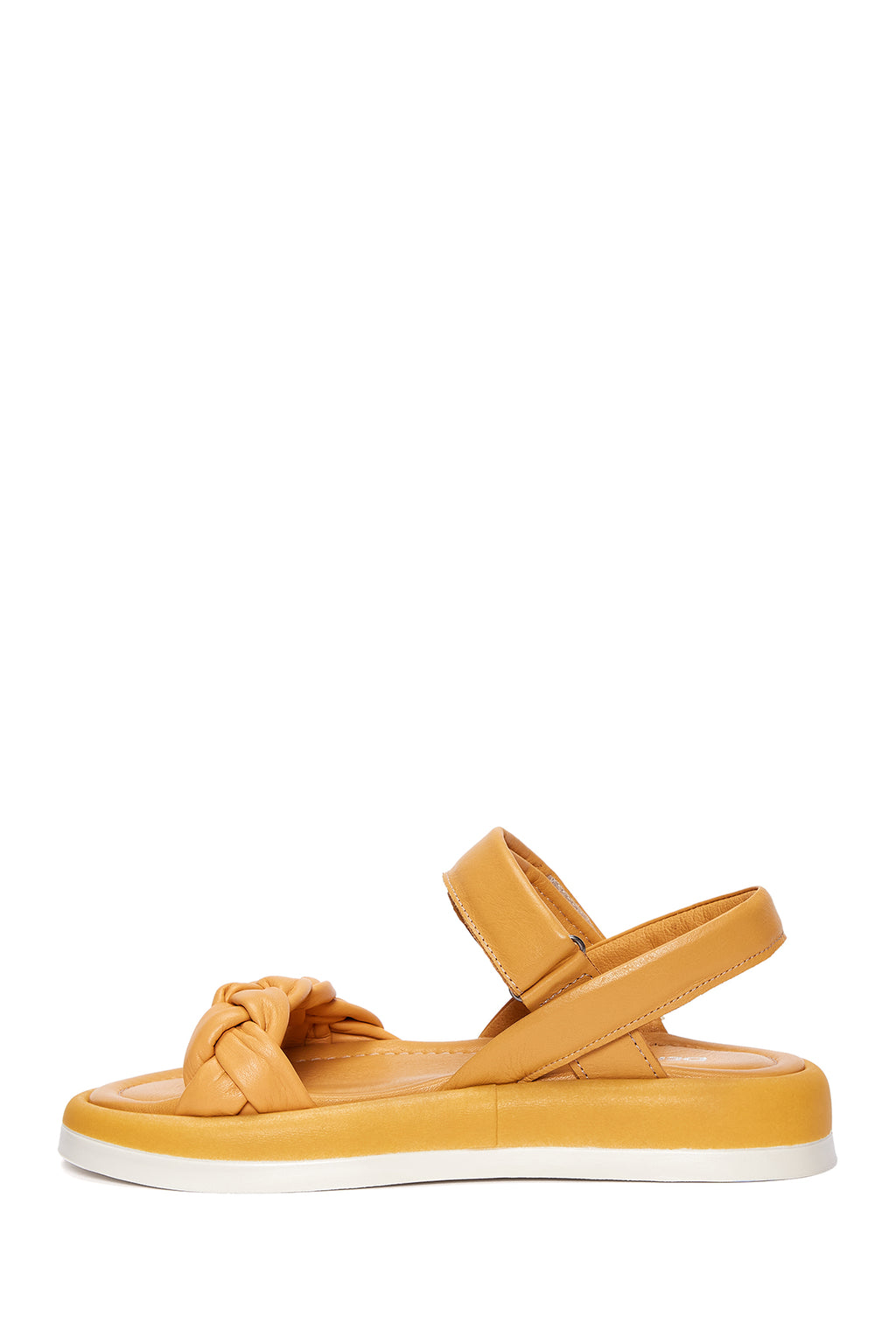 Kadın Sarı Deri Comfort Sandalet
