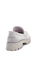 Women's Suede Leather Thick Soled Loafer | Derimod Women's Suede Leather Thick Soled Loafer | Derimod