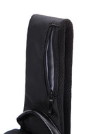 D-Pack Men's Black Technological Fabric Crossbody Bag | Derimod D-Pack Men's Black Technological Fabric Crossbody Bag | Derimod