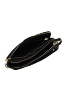 Woman Black Long-Strap Leather Shoulder Bag | Derimod Woman Black Long-Strap Leather Shoulder Bag | Derimod