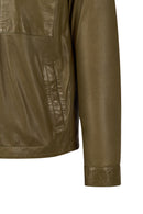 Modric Male Green Leather Jacket | Derimod Modric Male Green Leather Jacket | Derimod