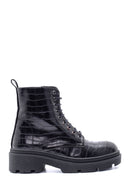 Women's Crocodile Patterned Boots | Derimod Women's Crocodile Patterned Boots | Derimod