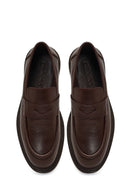 Men's Brown Thick Sole Leather Loafer | Derimod Men's Brown Thick Sole Leather Loafer | Derimod