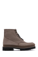 Men's Mink Nubuck Leather Casual Boots | Derimod Men's Mink Nubuck Leather Casual Boots | Derimod