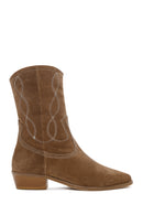 Women's Suede Leather Cowboy Boots | Derimod Women's Suede Leather Cowboy Boots | Derimod