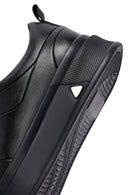Erkek Siyah Bağcıklı Kalın Tabanlı Deri Sneaker | Derimod Erkek Siyah Bağcıklı Kalın Tabanlı Deri Sneaker | Derimod