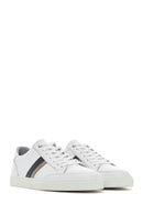 Men's White Lace-up Leather Sneaker | Derimod Men's White Lace-up Leather Sneaker | Derimod