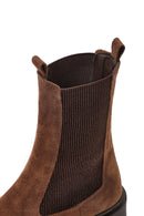 Women's Brown Suede Leather Chelsea Boots | Derimod Women's Brown Suede Leather Chelsea Boots | Derimod