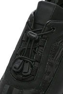 Men's Black Lace-up Thick-Sole Leather Sneaker | Derimod Men's Black Lace-up Thick-Sole Leather Sneaker | Derimod