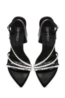 Kadın Siyah Bilekten Bantlı İnce Topuklu Sandalet | Derimod Kadın Siyah Bilekten Bantlı İnce Topuklu Sandalet | Derimod