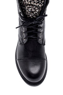 Women's Leather Stone Boots | Derimod Women's Leather Stone Boots | Derimod