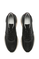 Men's Black Lace-Up Leather Casual Sneaker | Derimod Men's Black Lace-Up Leather Casual Sneaker | Derimod