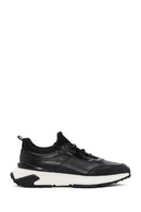 Erkek Siyah Bağcıklı Deri Sneaker | Derimod Erkek Siyah Bağcıklı Deri Sneaker | Derimod